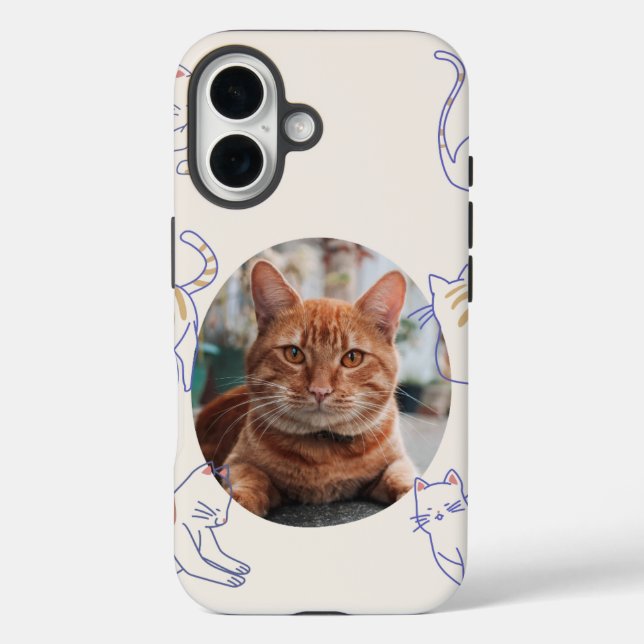 Funda iPhone 16 ¡Feliz Día del Gato! (Reverso )