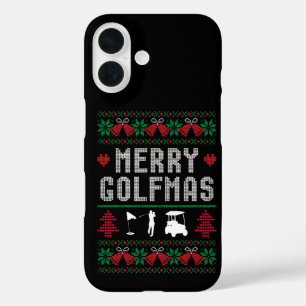 Funda iPhone 16 Feliz Golfmas Golf Golfing Golfer Navidad Fea 