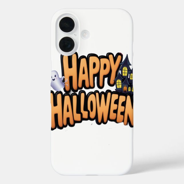 Funda iPhone 16 Feliz Halloween  (Reverso )