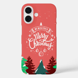 Funda iPhone 16 Feliz Navidad