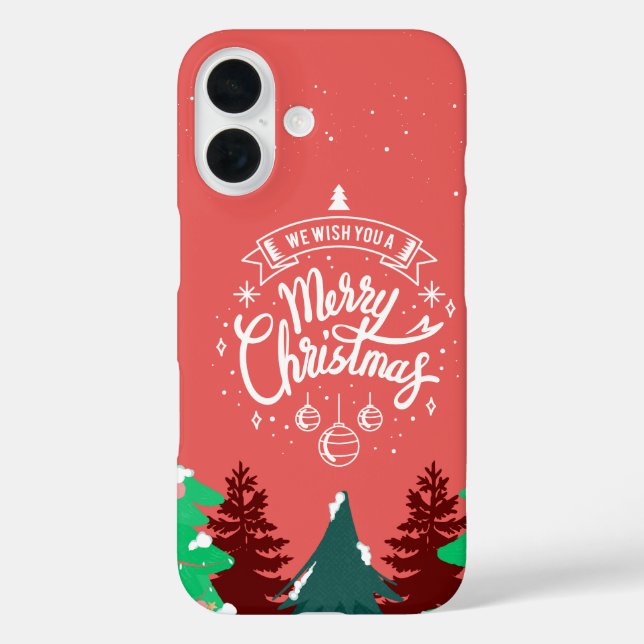 Funda iPhone 16 Feliz Navidad (Reverso )