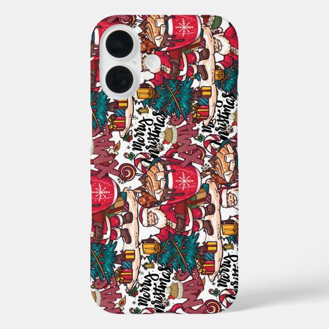 Funda iPhone 16 Feliz Navidad - Festividad de Navidad (Reverso )