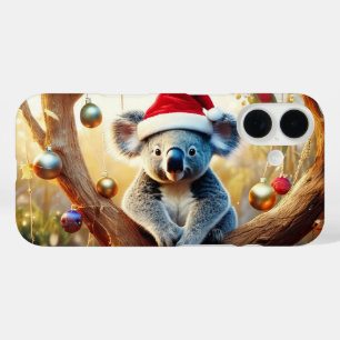 Funda iPhone 16 Feliz Navidad Koala sentado en Gumtree