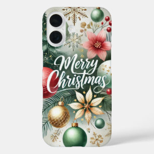Funda iPhone 16 Feliz Navidad Ornamento Bliss