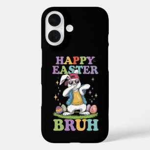 Funda iPhone 16 Feliz Pascua Bruh Funny Dabbing Bunbit Bro