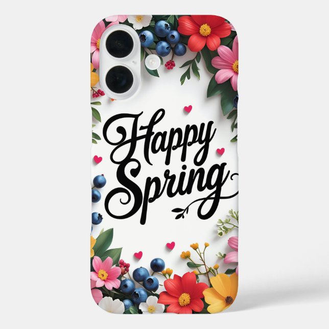 Funda iPhone 16 Feliz Primavera (Reverso )