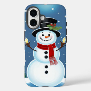 Funda iPhone 16 Feliz Snowman