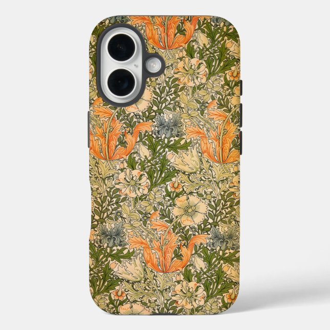Funda iPhone 16 Festival de Flores William Morris Spring Compton (Reverso )