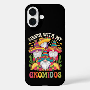 Funda iPhone 16 Fiesta Con Mis Gnomigos Gnomo Cinco De Mayo