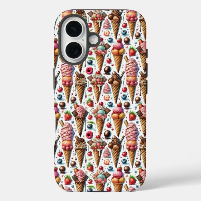 Funda iPhone 16 Fiesta de Ice-Cream (Reverso )