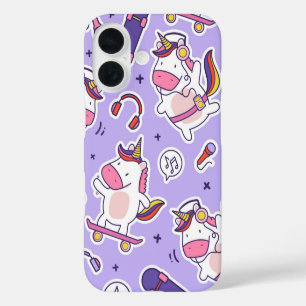 Funda iPhone 16 Fiesta Time Unicorn Fun Celebración