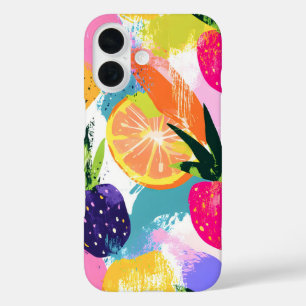 Funda iPhone 16 Fiesta tropical de frutas de verano