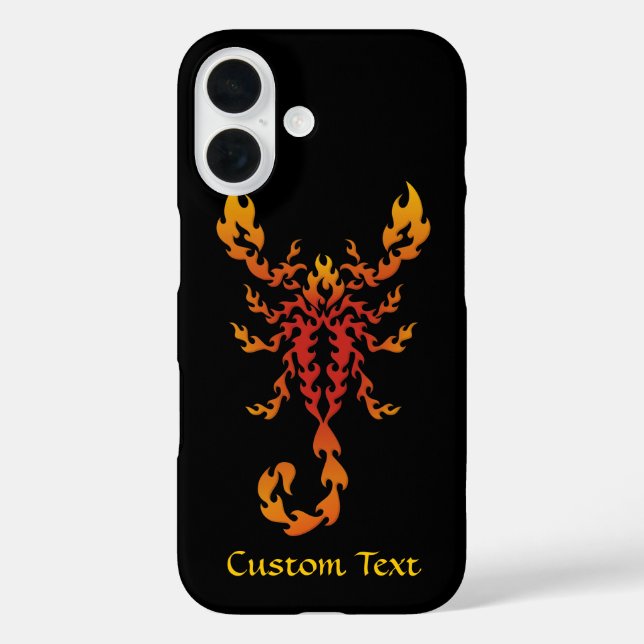 Funda iPhone 16 Flames Scorpion (Reverso )