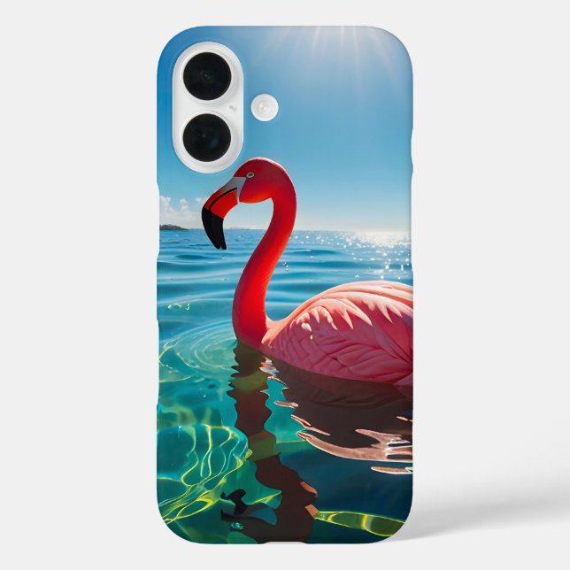 Funda iPhone 16 Flamingo Rosa Bajo El Cielo (Reverso )