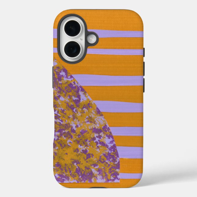 Funda iPhone 16 Flor Amarilla Morada (Reverso )
