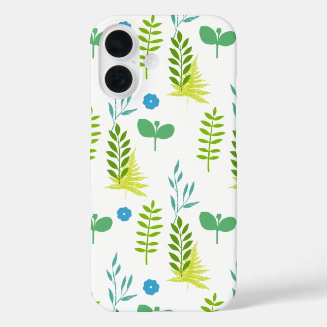 Funda iPhone 16 Flor azul (Reverso )