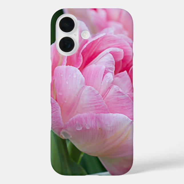 Funda iPhone 16 Flor de belleza doble tulipano (Reverso )