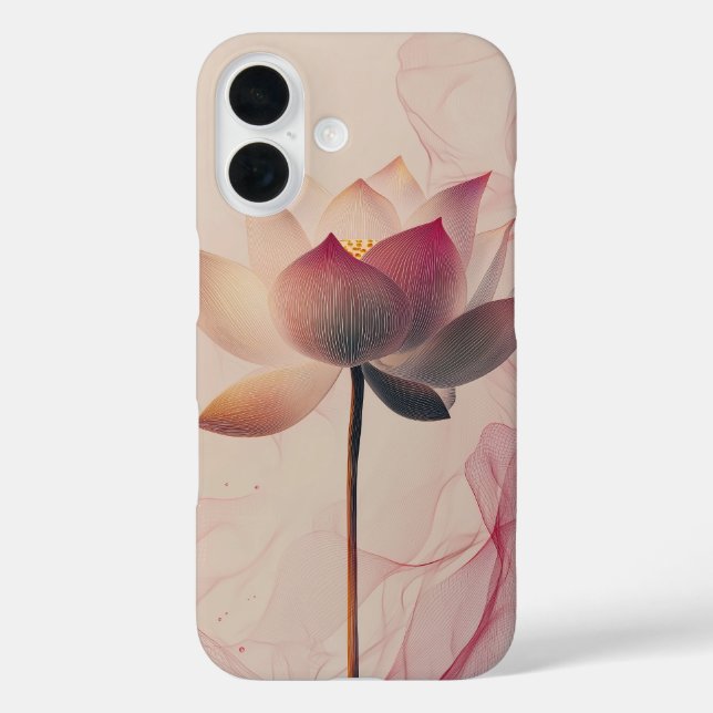 Funda iPhone 16 Flor de ilusión Rosy (Reverso )