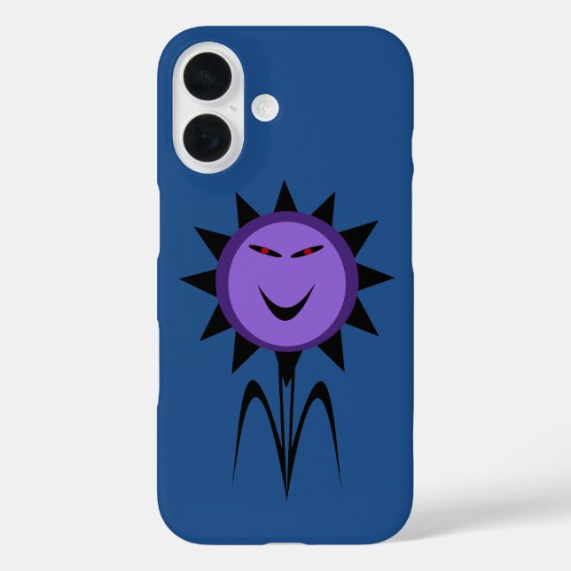 Funda iPhone 16 Flor Evil Kawaii Goth Halloween (Reverso )