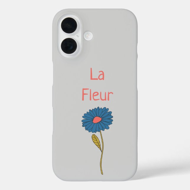 Funda iPhone 16 Flor Floral La Fleur (Reverso )