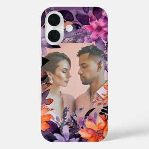 Funda iPhone 16 Flor morada Elegancia Floral Romántica Foto