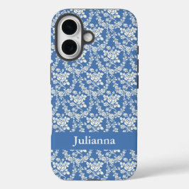 Funda iPhone 16 Flora azul en el campo francés personalizada
