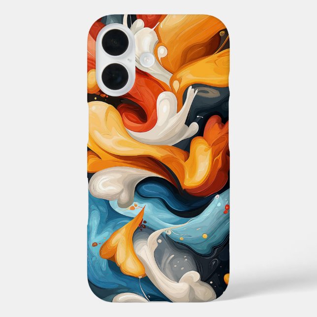 Funda iPhone 16 Flora de fruto de fuego (Reverso )