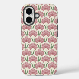 Funda iPhone 16 Flora Rosa Polvorienta