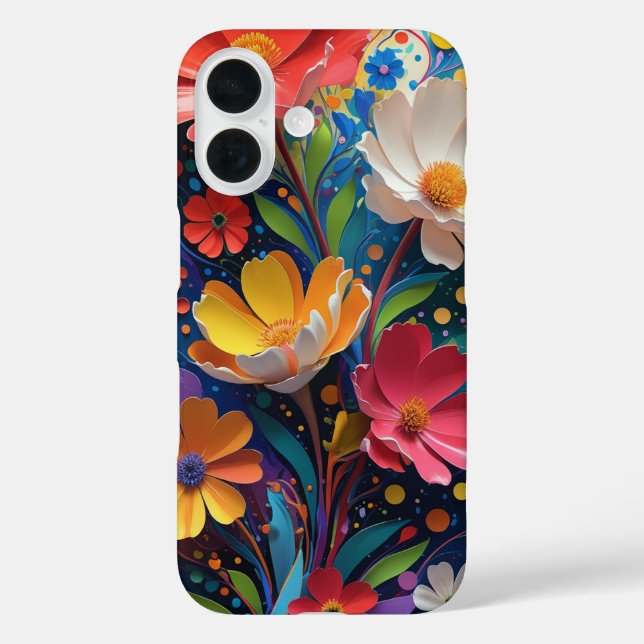 Funda iPhone 16 Floral (Reverso )