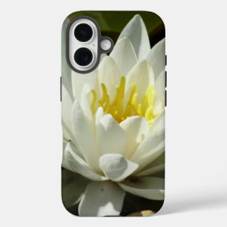 Funda iPhone 16 Floral blanca y azul