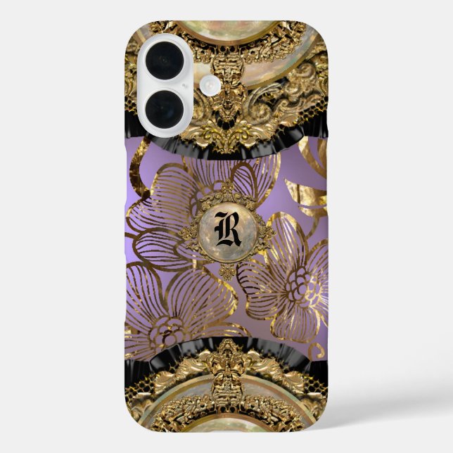 Funda iPhone 16 Floral Burst Viva Monograma Plus (Reverso )