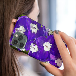 Funda iPhone 16 Floral de delfino morado profundo