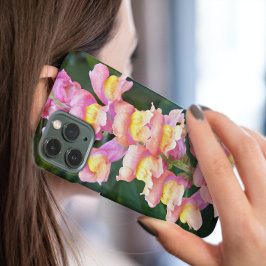 Funda iPhone 16 Floral de Snapdragon rosa y amarilla