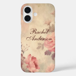 Funda iPhone 16 Floral rosa ventilado