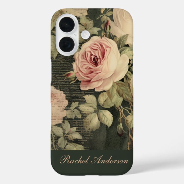 Funda iPhone 16 Floral rubia vintage (Reverso )