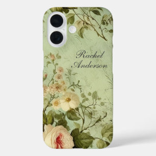Funda iPhone 16 Floral rubia vintage