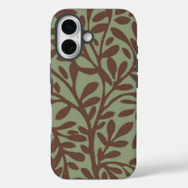 Funda iPhone 16 Floral Verde Frondoso ajusta para todos los casos
