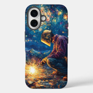 Funda iPhone 16 Floral Welder-Abstract Wellness Art Vibrante