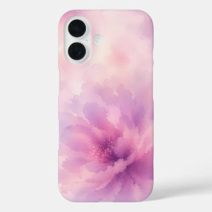 Funda iPhone 16 Florecimiento abstracto de lavanda rosa acuarela