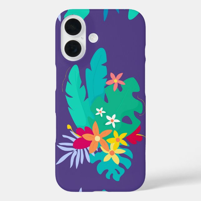 Funda iPhone 16 Florecimiento tropical (Reverso )