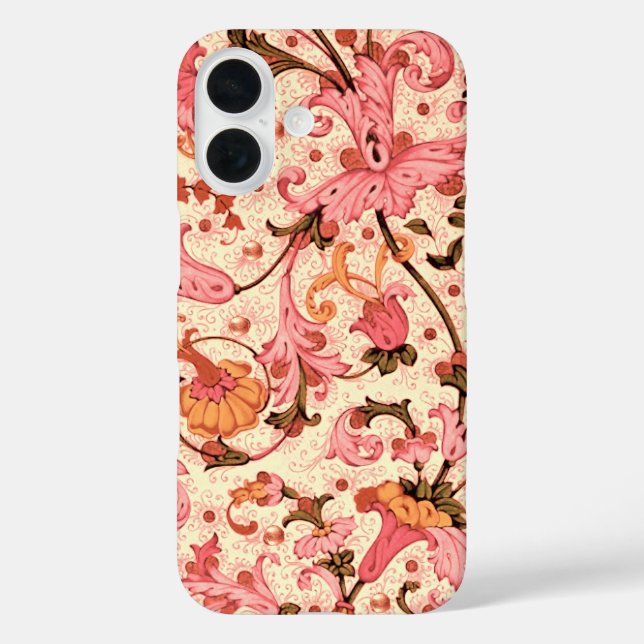 FUNDA iPhone 16 FLORENTINA RENAISSANCE HERRAMIENTAS DE FLORES ROSA (Reverso )