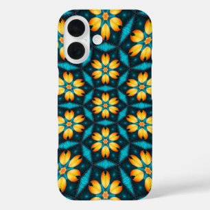 Funda iPhone 16 Flores abstractas amarillas