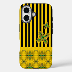 Funda iPhone 16 Flores artdeco en estilo retro