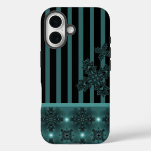 Funda iPhone 16 Flores artdeco en estilo retro