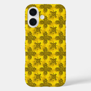 Funda iPhone 16 Flores artdeco en estilo retro