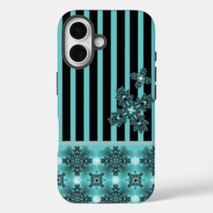 Funda iPhone 16 Flores artdeco en estilo retro