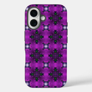 Funda iPhone 16 Flores artdeco en estilo retro