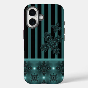 Funda iPhone 16 Flores artdeco en estilo retro