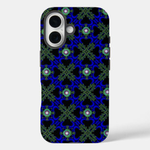 Funda iPhone 16 Flores Artdeco en estilo retro