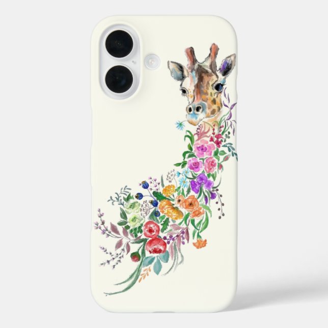Funda iPhone 16 Flores Bouquet Giraffe (Reverso )